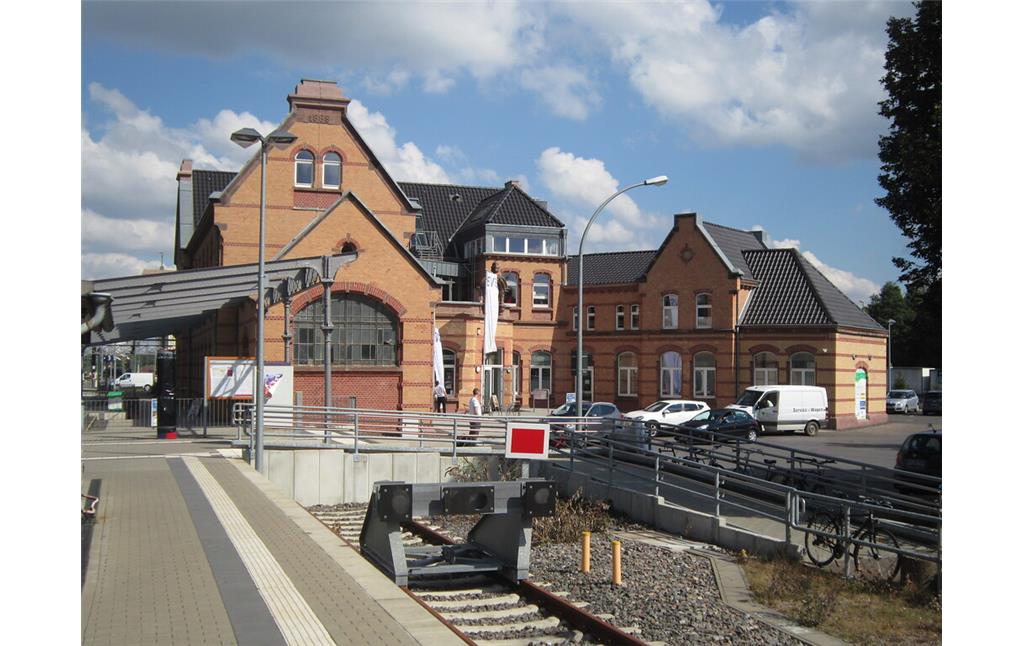 Stolberg, Hauptbahnhof (2015). Empfangsgebäude Westseite