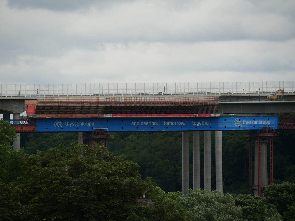 Abbau der alten Lahntalbrücke bei Limburg (2017)