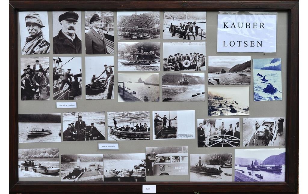 Ausstellungsstück im Lotsenmuseum in Kaub: Bildtafel 1 zu den Kauber Lotsen (2024)