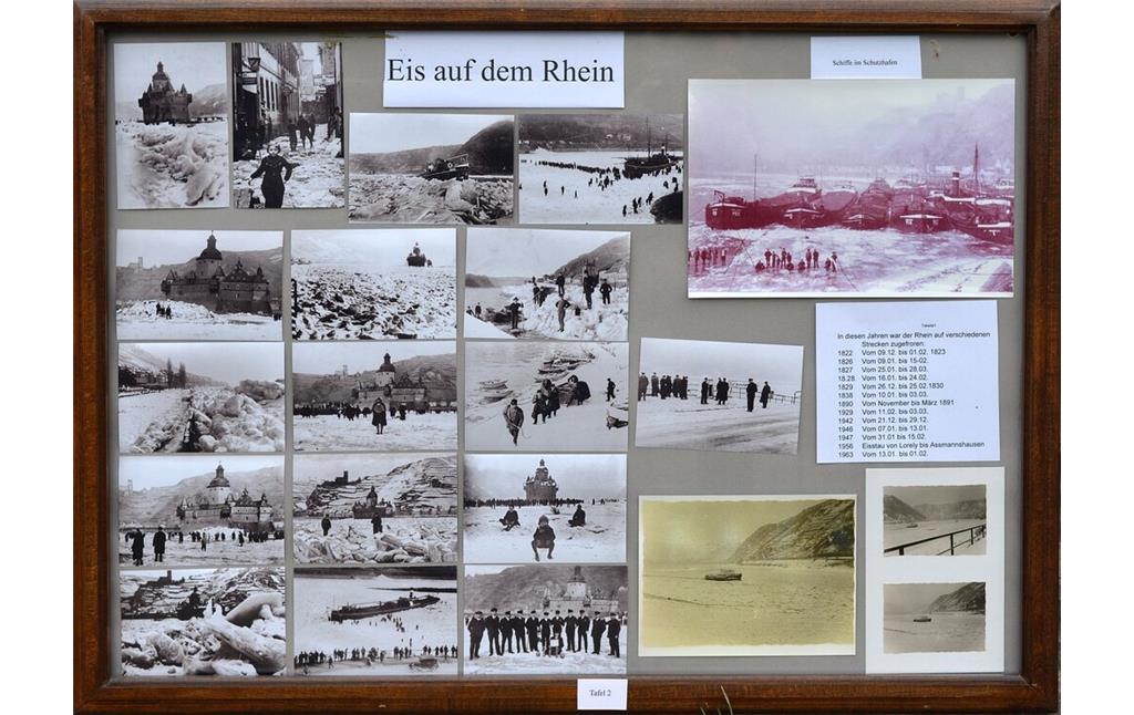 Ausstellungsstück im Lotsenmuseum in Kaub: Bildtafel 2 zum Rheineis im Lotsenmuseum in Kaub (2024)