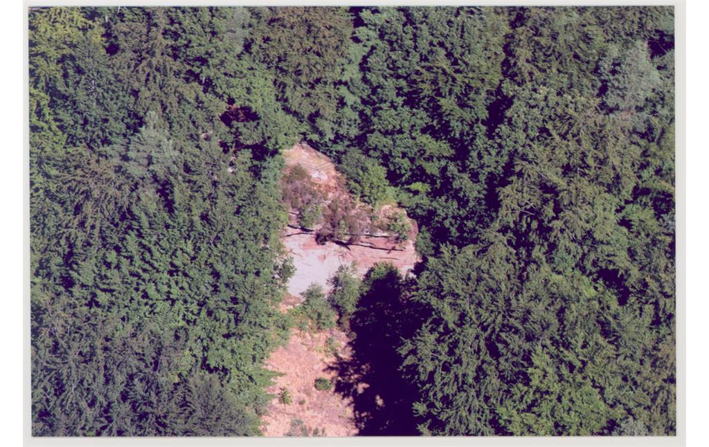 Luftaufnahme des Bruderfelsens bei Schönau (2003)