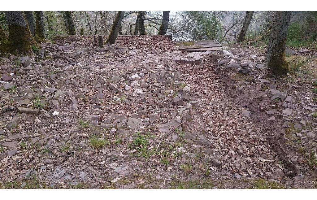 Mauerreste des Römischen Bergheiligtums auf dem Calmont (2017)