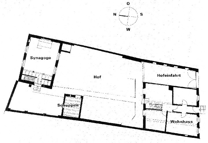 Grundriss der Synagoge Titz-Rödingen, Kreis Düren