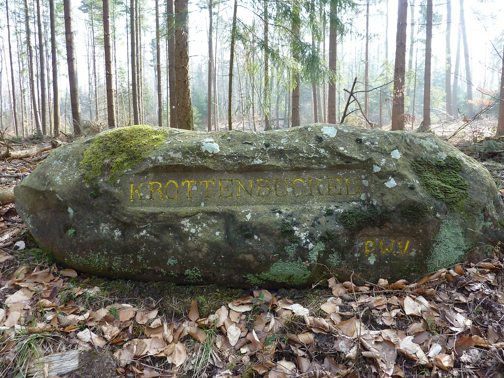 Ritterstein Nr. 128 "Krottenbuckel" südöstlich von Waldleiningen (2014)
