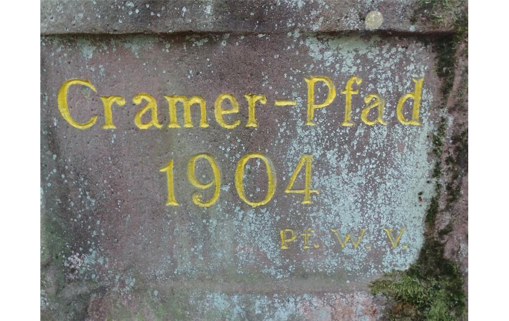 Ritterstein Nr. 42 Cramer-Pfad 1904 bei Bindersbach (2020)