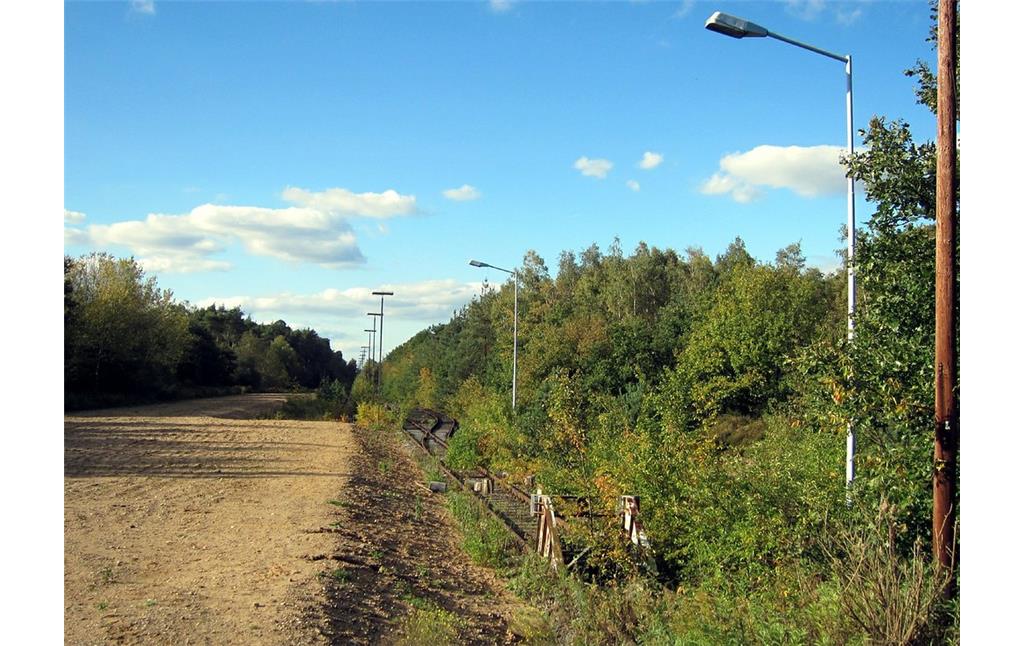 Ehemalige Gleisanlage am Kopfbahnhof ("NATO-Bahnhof") in der Wahner Heide (2011).