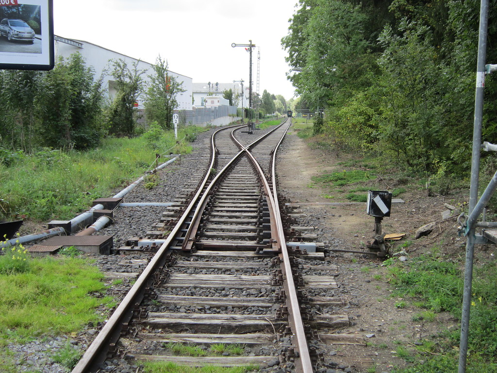 Gleisanlagen im Bahnhof Walheim (2011)
