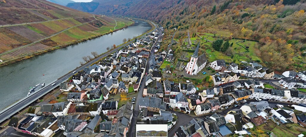 Luftaufnahme der Ortsgemeinde Briedel - ein virtueller Rundgang (2021)