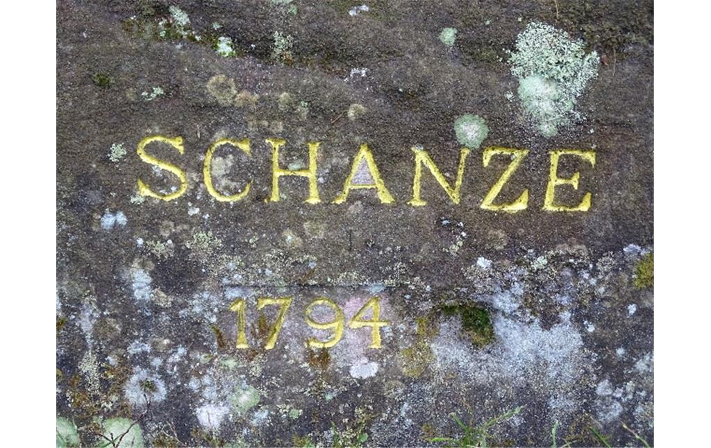 Ritterstein Nr. 81 Schanze 1794 südlich von Johanniskreuz an der B 48 (2018)