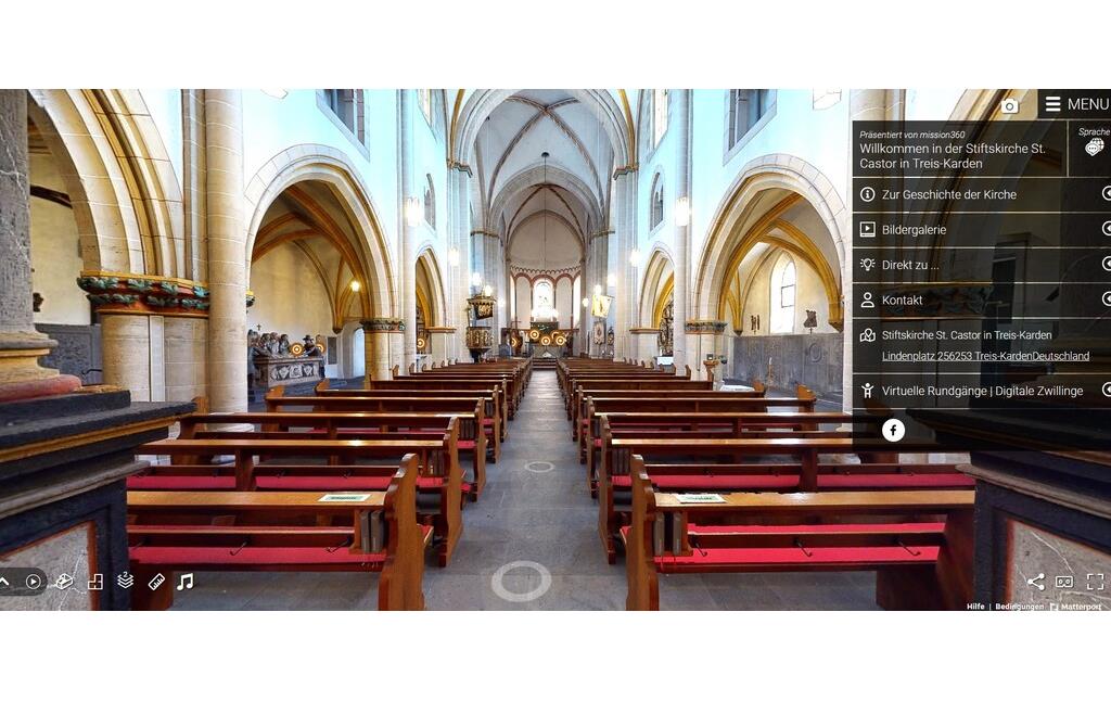 Die Stiftskirche Sankt Castor in Karden - ein virtueller 360-Grad-Rundgang