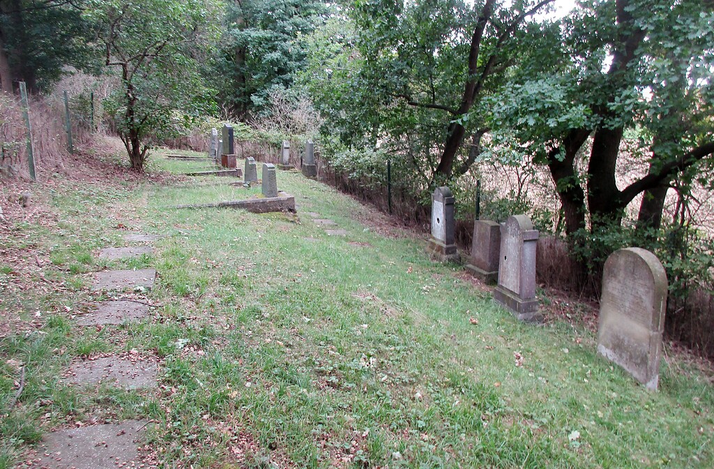 Jüdischer Friedhof Lommersum, Blick über das Gräberfeld (2020).