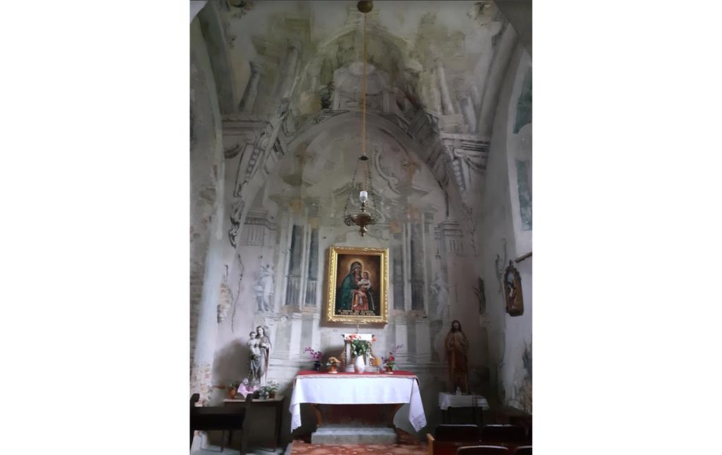 &#1057;opy of the image of the Kokhavin Mother of God inside the Church of St. Bartholomew in Drohobych