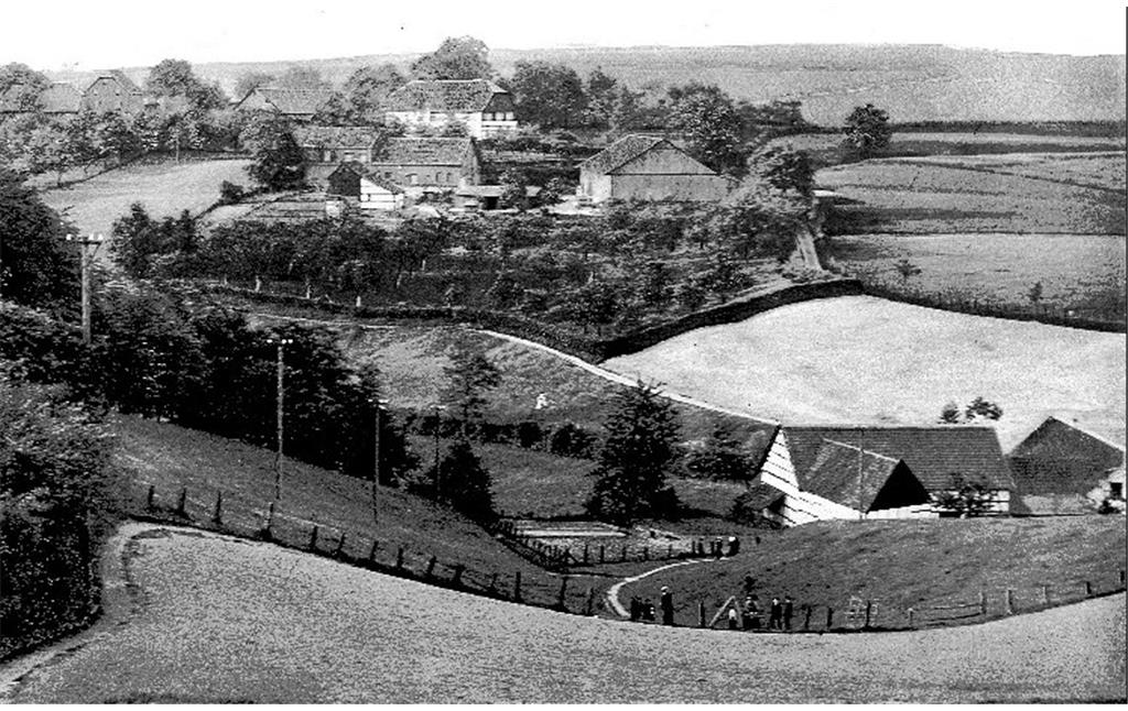 Historisches Foto um 1915 - Stinderhöfe und Stindermühle bei Erkrath