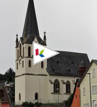 Kita-Kinder sprechen über die Evangelische Kirche Laubenheim