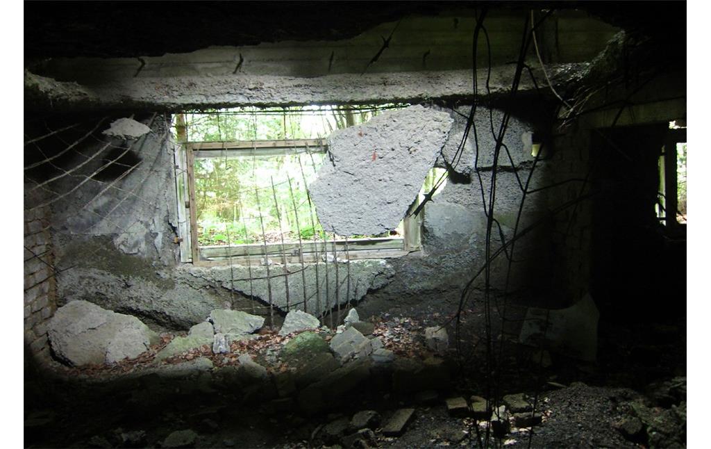 Ein verfallener Raum im Kellergeschoss der ruinösen "Adenauervilla" (2015).