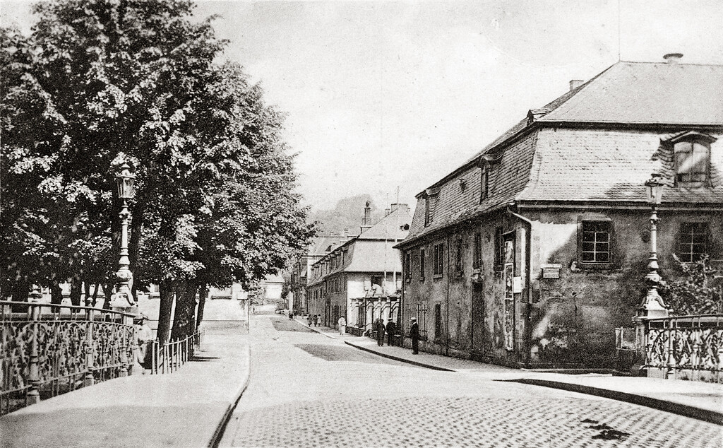 Ansicht des alten Eingangs zum Landgestüt Zweibrücken in der Gutenbergstraße (vor 1917)
