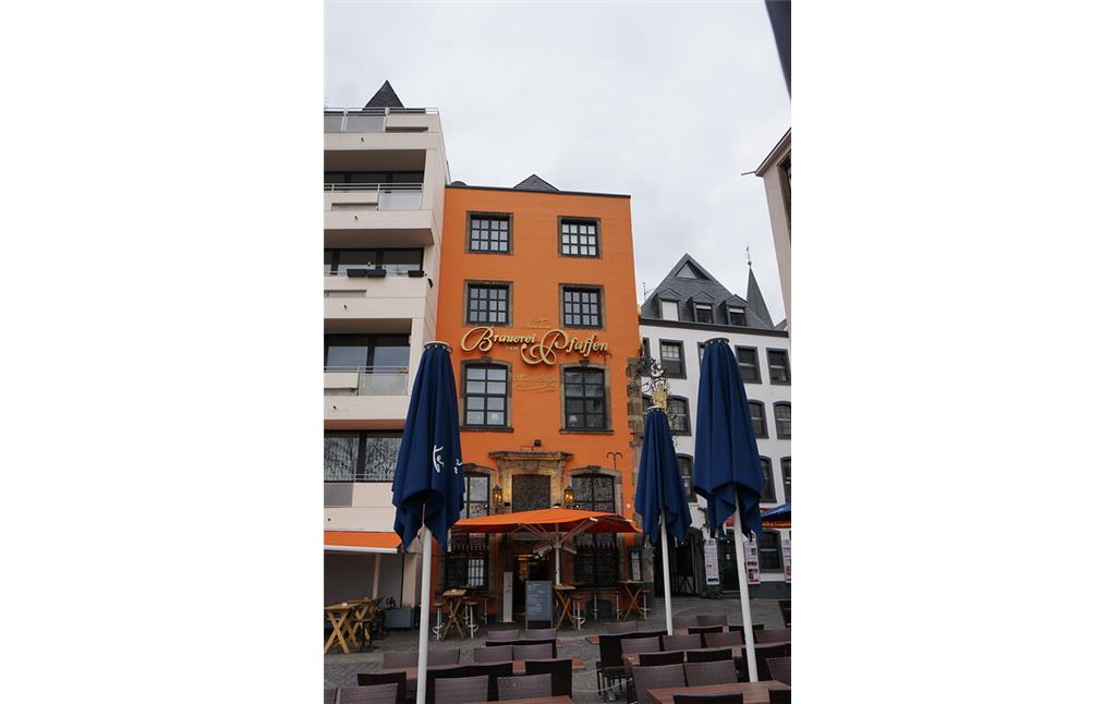 Gaststätte "Brauerei zum Pfaffen" am Heumarkt in Köln Altstadt-Nord (2022)