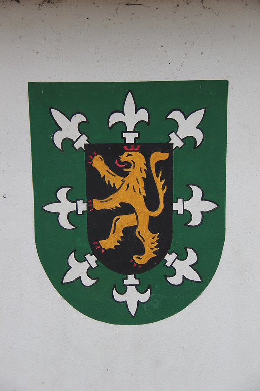 Wappen des Gocher Stadtteils Pfalzdorf  (Aufnahme 2013)