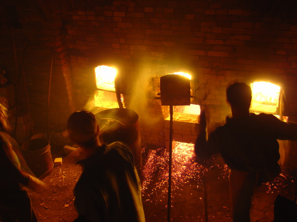 Kannofen Böhmer, die Feuerungen während des Großfeuers (2004)