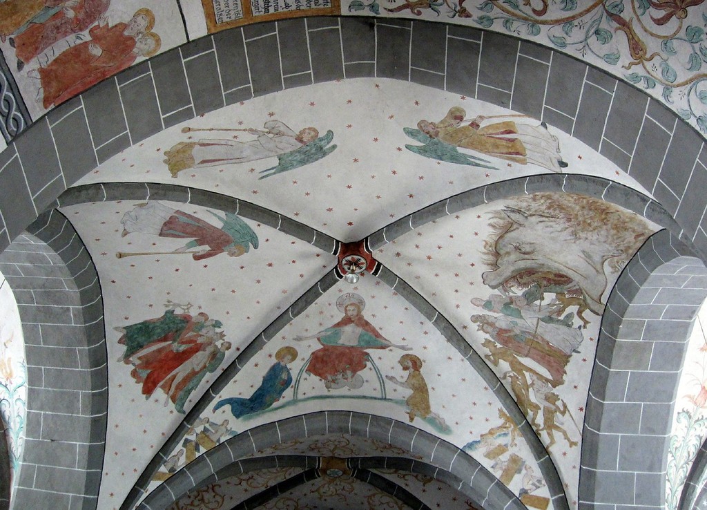 Decken- und Wandmalereien in der evangelischen Pfarrkirche "Bunte Kerke" in Gummersabch-Lieberhausen (2011).