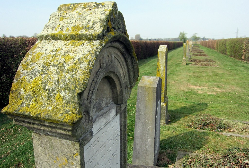 Grabstellen und Grabsteine auf dem Jüdischen Friedhof in Hoerstgen, Breitenwegsallee (2014)