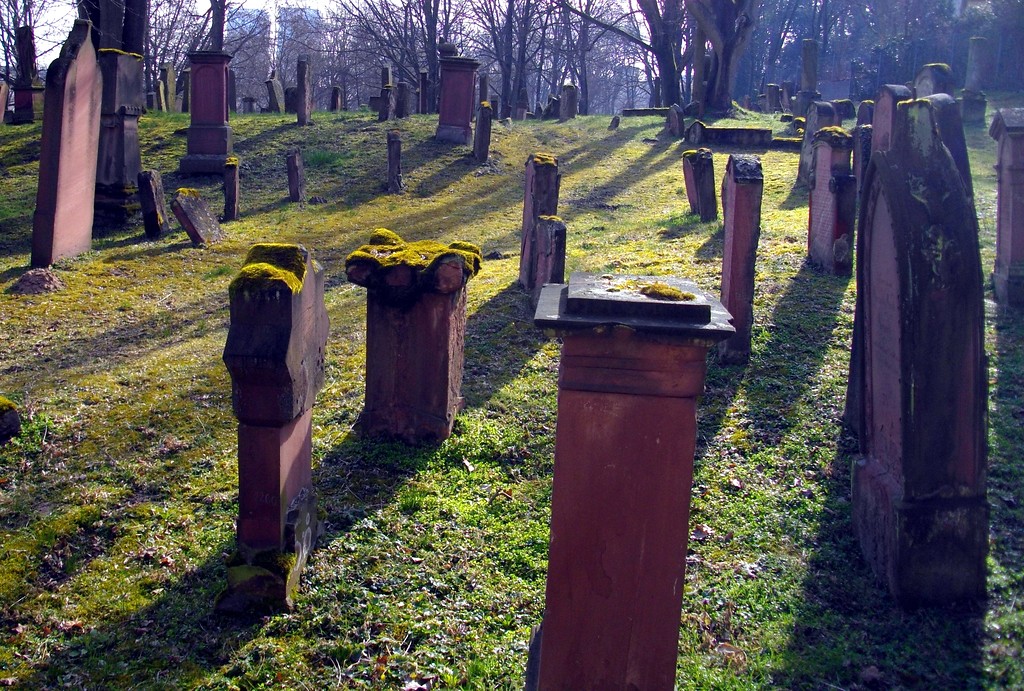 Gräberfeld auf dem jüdischen Friedhof "alter Judensand" in Mainz (2015)