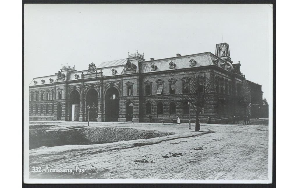 Historische Fotografie der Alten Post in Pirmasens (um 1900)