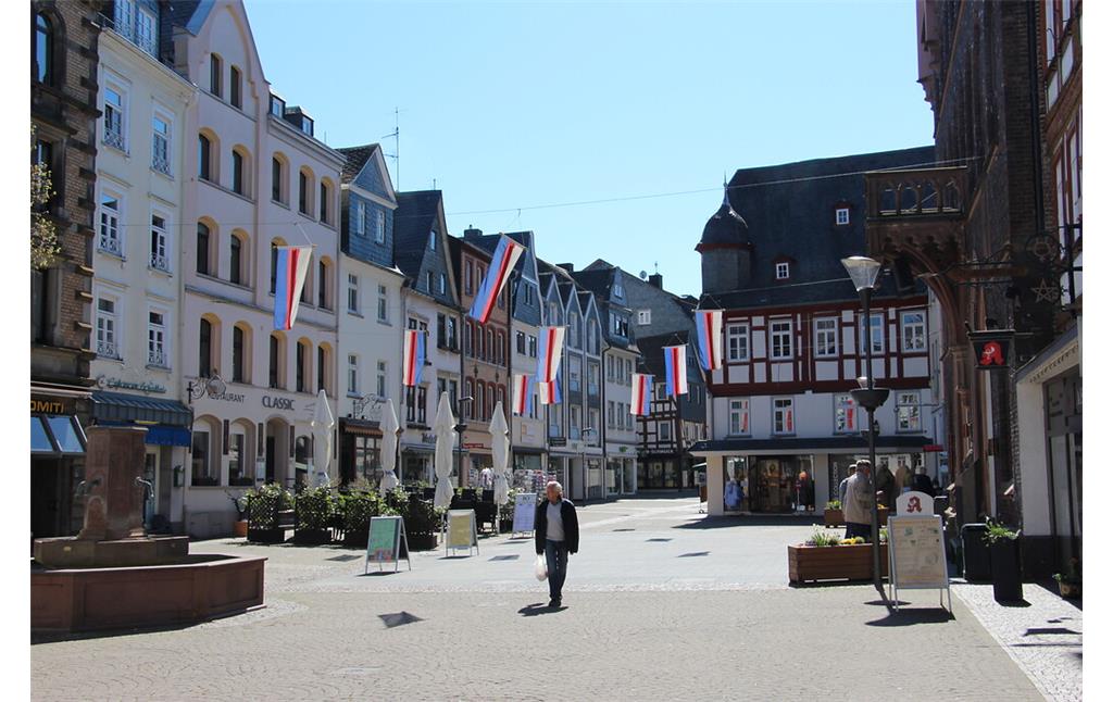 Der Marktplatz in Montabaur (2021)