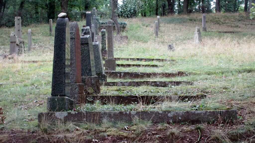 Jüdischer Friedhof Mechernich, Blick über das Gräberfeld aus südlicher Richtung (2020).