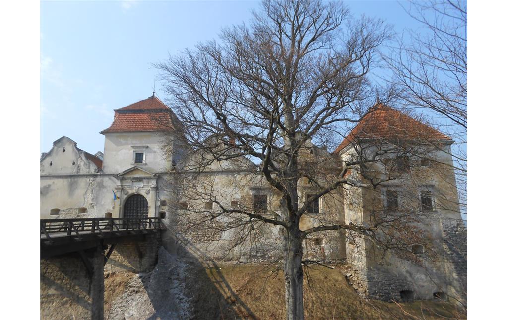 Southern building and southeastern tower of Svirzh Castle (2021)