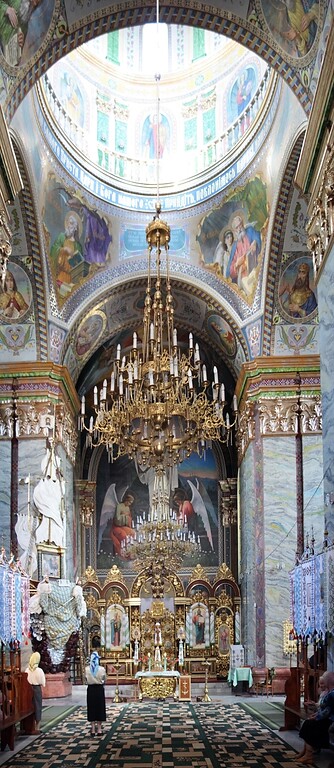 Insinde the church of the Holy Spirit in Chervonohrad