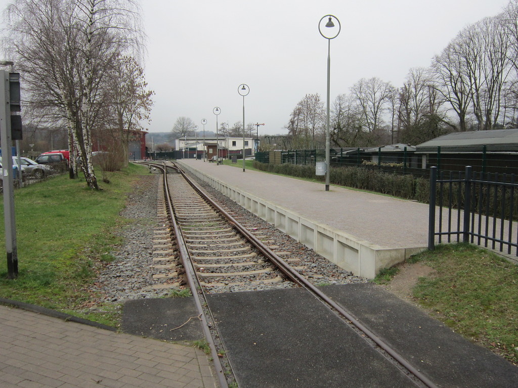 Essen-Kupferdreh, Hespertalbahn. Bahnsteig der Museumsbahn (2016)