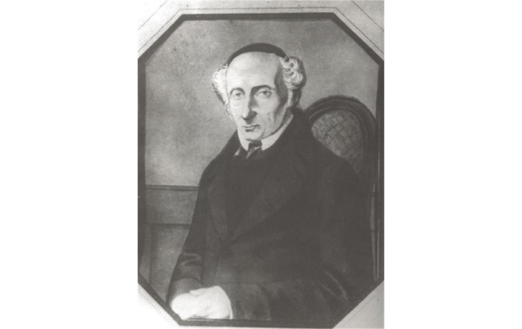 Zeitgenössisches Porträt des Isaac Offenbach (1779-1850), wohl aus der Mitte des 19. Jahrhunderts