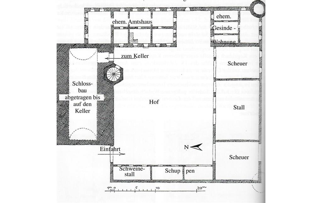 Grundrissplan der Burg Dirmstein