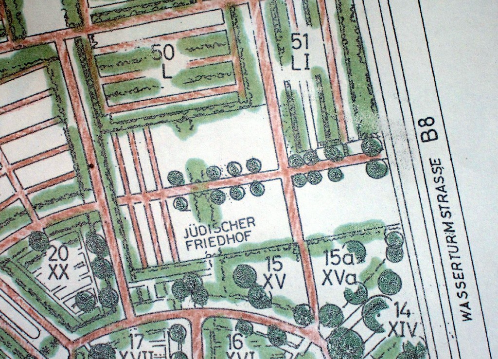 Jüdischer Friedhof auf dem Parkfriedhof. Lageplan (2011)