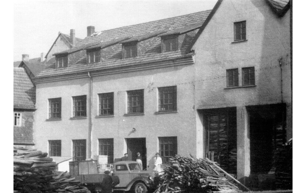 Historische Fotografie der ehemaligen Gebäude der Manufaktur Merkelbach (um 1936)