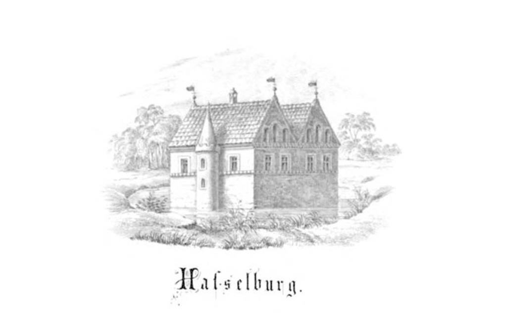 Burg und Gut Hasselburg - Ansicht 16. Jahrhundert