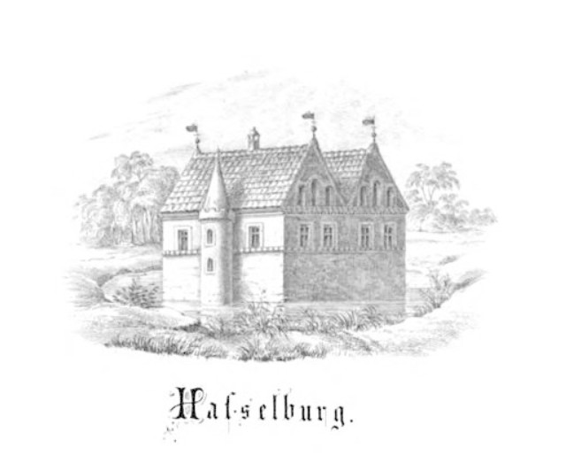 Burg und Gut Hasselburg - Ansicht 16. Jahrhundert