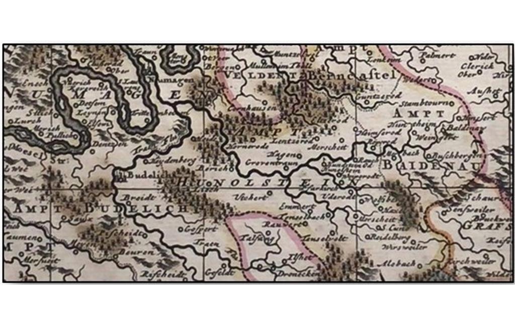Karte der Dhrontallandschaft (um 1690)