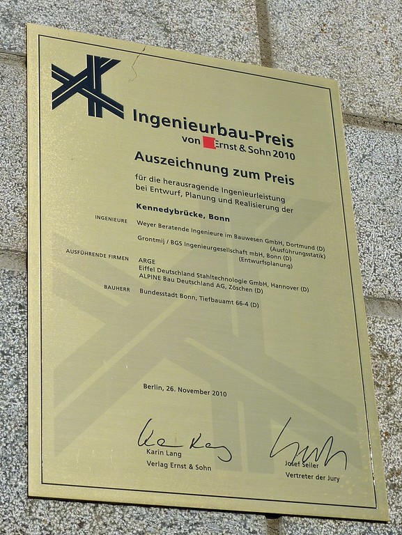 Kennedybrücke (Tafel Ingenieurbau-Preis) (2012)