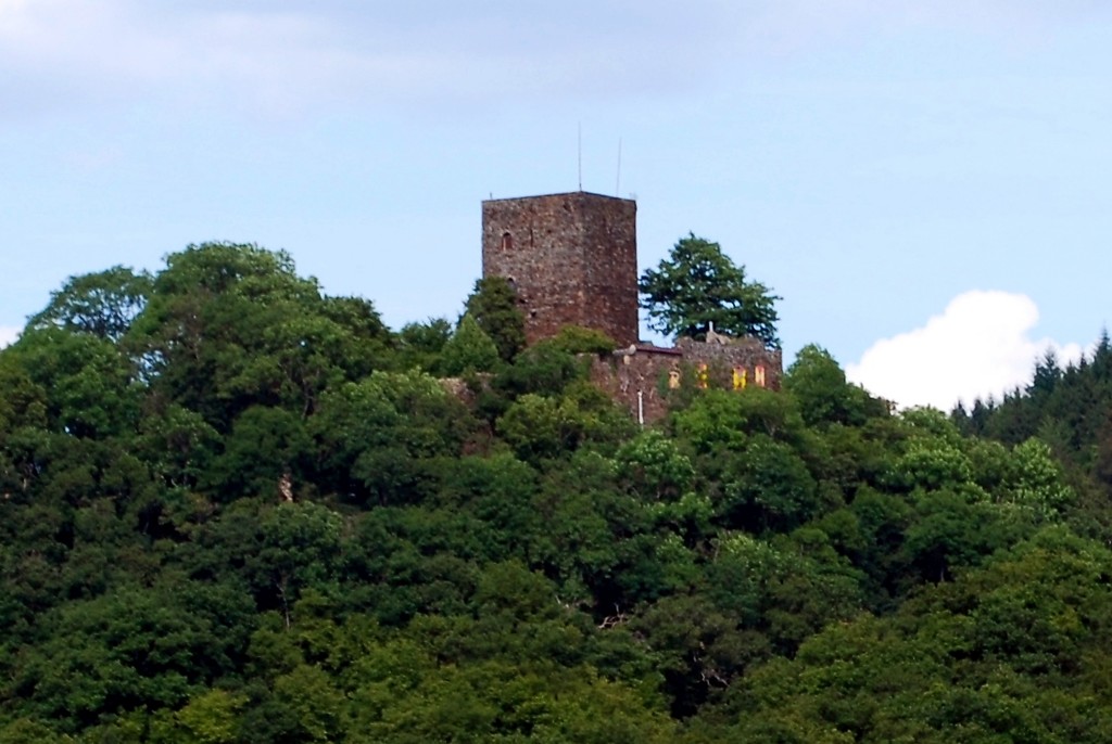 Teilansicht der Burgruine Neuerburg bei Niederbreitbach (2014)