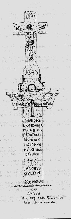 Skizze des Reiler Kreuzes in  Briedel