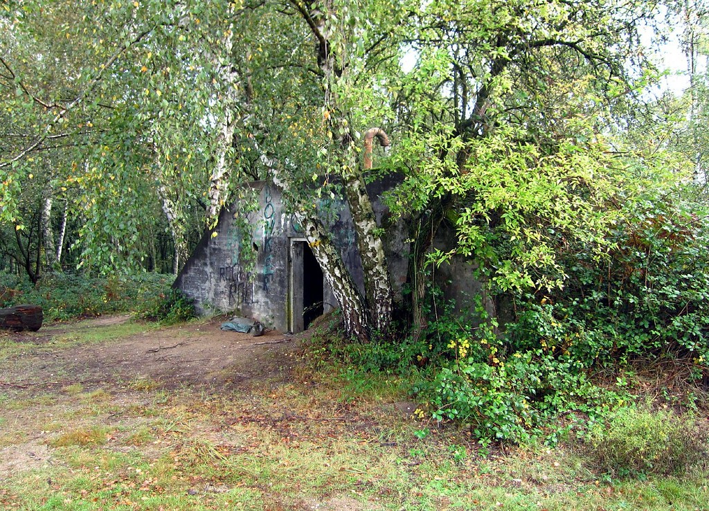 Stahlbeton-Bunker an der Artilleriestellung Sicherheitsstand 11 in der Wahner Heide (2011).