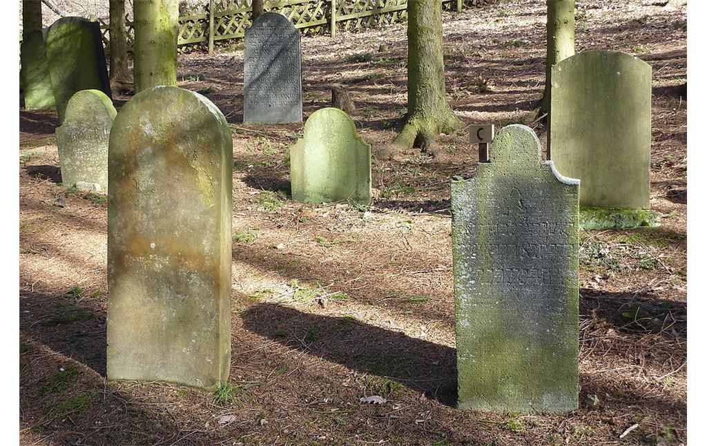 Gräberfeld des jüdischen Friedhofs Am Sauerbrunnen bzw. Am Rothenberg in Niederzissen (2010).