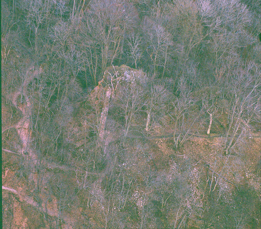 Luftbild der Burgruine Wildenstein und Umgebung (1996)