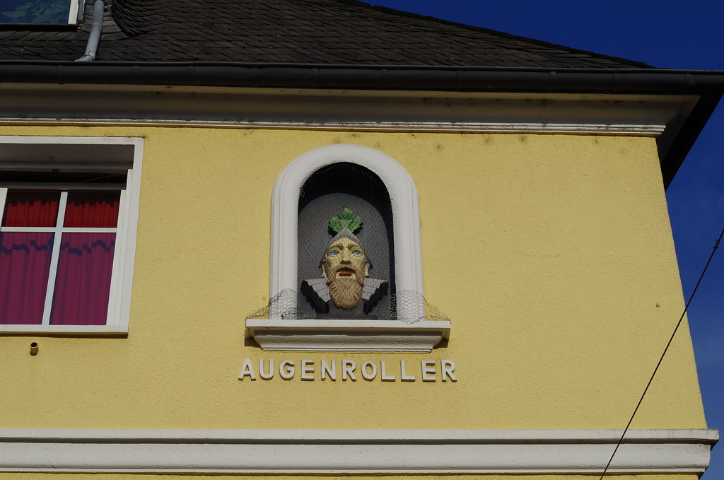 Der Augenroller am Münzplatz in Koblenz (2014), eine weitere Darstellung ähnlich der Figur am Alten Kaufhaus am Koblenzer Florinsmarkt.