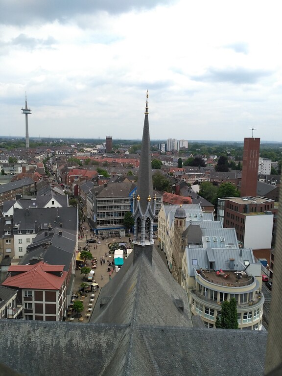 Großer Markt von Wesel vom Turm des Weseler Doms aus gesehen (2019)