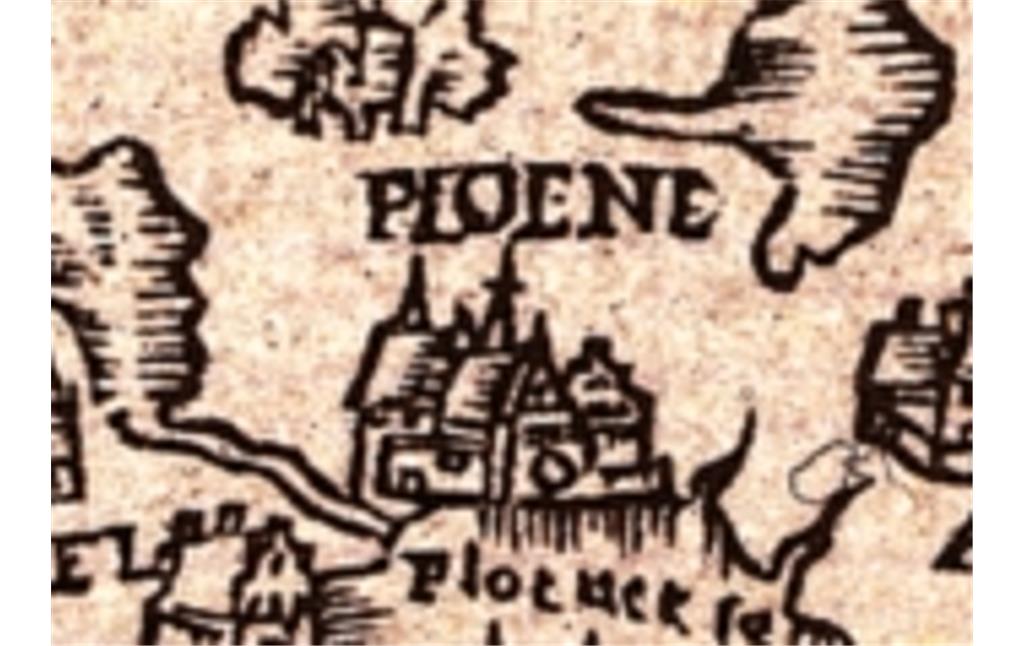 Burg Plön - Kartenausschnitt von 1559