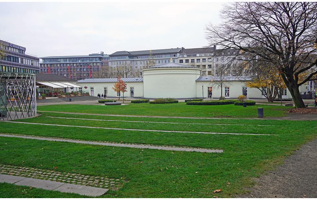 Die Rückseite des Elisenbrunnens in Aachen-Mitte (2021).