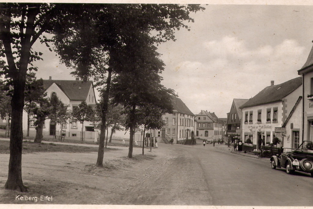 Ansicht des Ortszentrums in Kelberg vor den Luftangriffen der Jahre 1944/1945